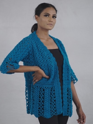 DR Handmade Teal Blue Pullover